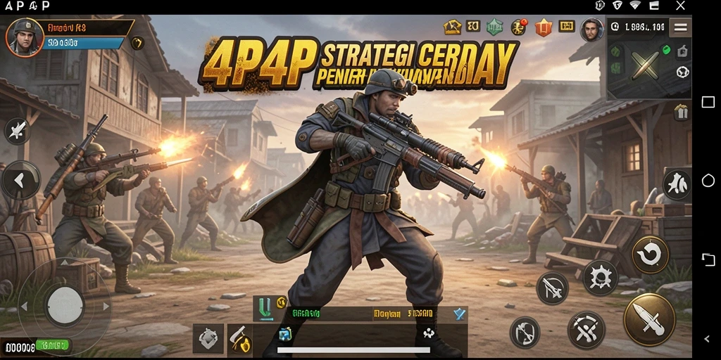 Tampilan gameplay 4P4P yang dinamis dan menarik.