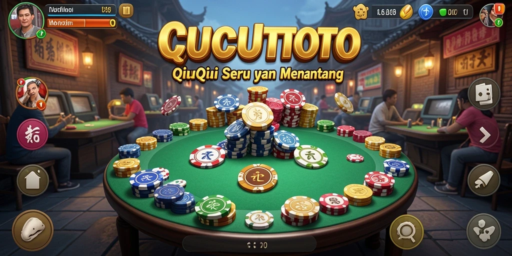 Tampilan gameplay seru CUCUTOTO saat bermain QiuQiu.
