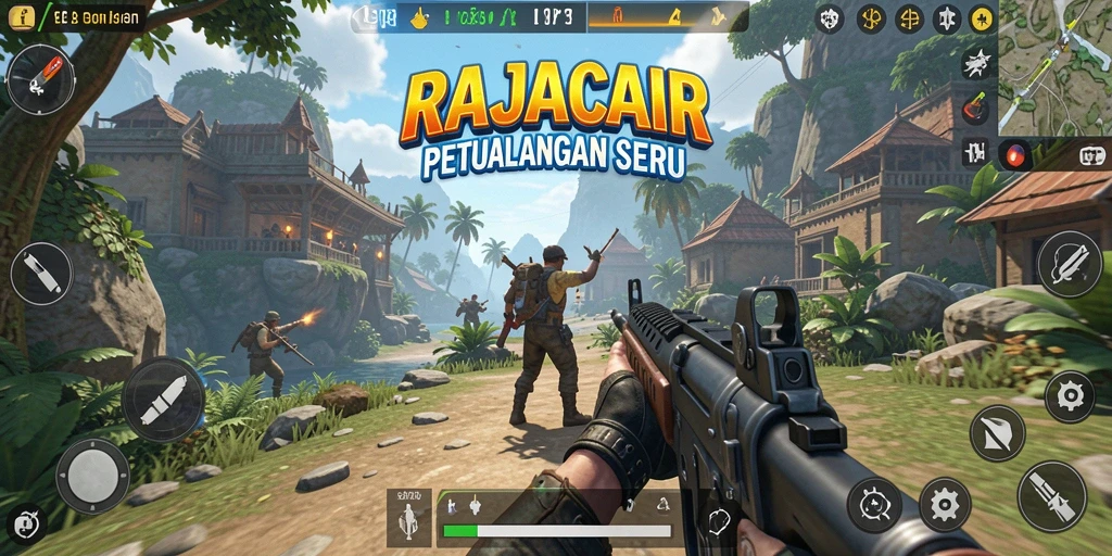 Screenshot menunjukkan aksi seru dalam permainan TPS RAJACAIR.