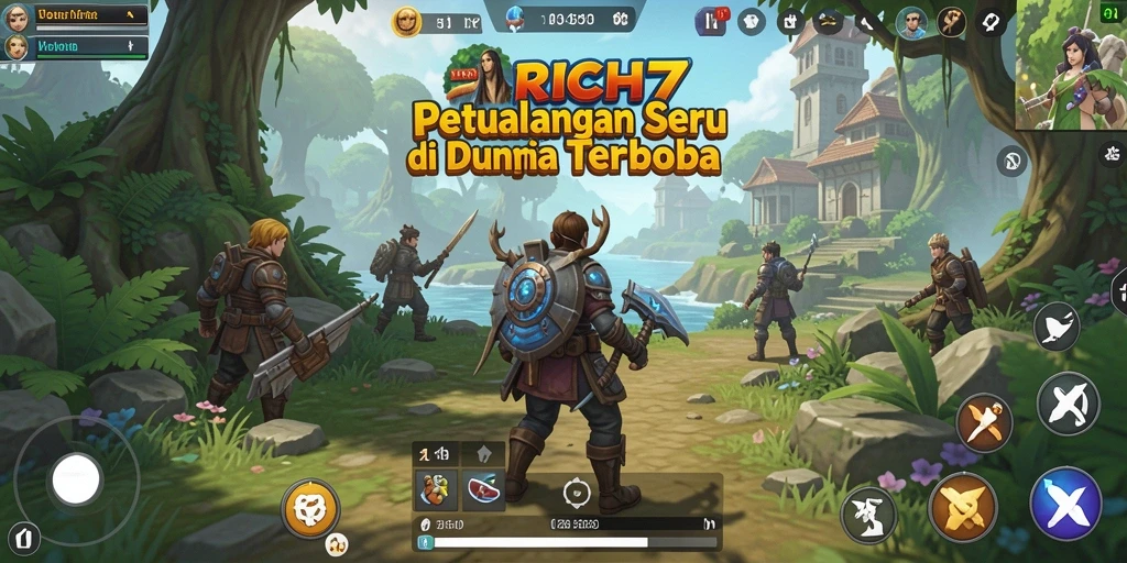 Gameplay seru RICH7 di dunia terbuka yang luas.
