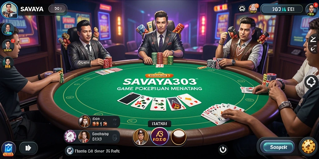Gambaran utama gameplay Poker yang seru di SAVAYA303.