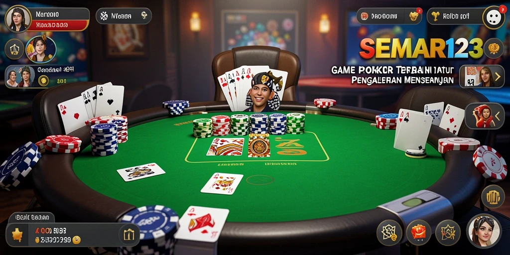 Tampilan menarik dari permainan Poker yang mendebarkan.