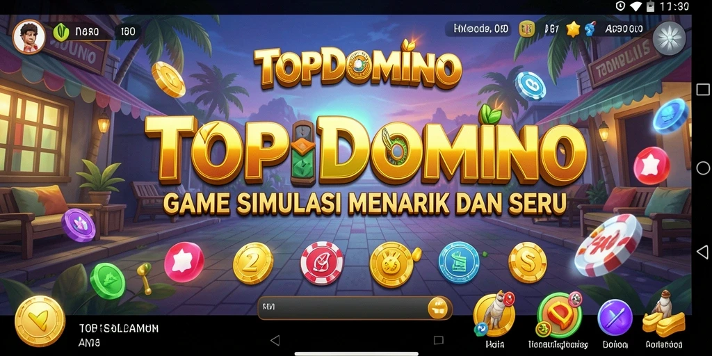Tampilan gameplay <strong>TOPDOMINO</strong> yang menarik dan interaktif.